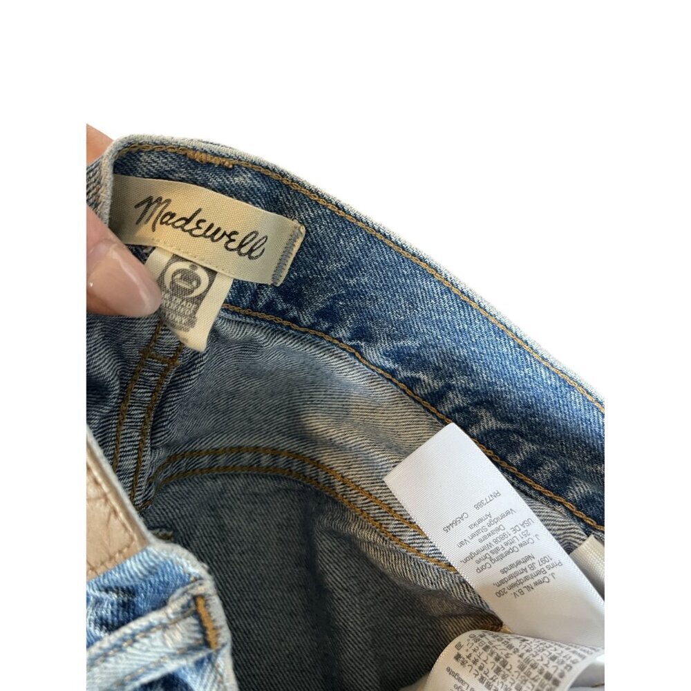 Madewell Low Strung Straight Button Fly Denim Jeans 23 - Picture 7 of 8